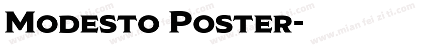 Modesto Poster字体转换